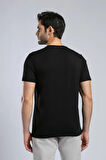 Drawinglogo Erkek O Yaka T-Shirt Siyah