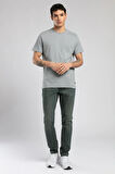 Baselo Erkek O Yaka T-Shirt Gri