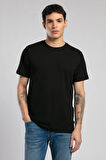 Baselo Erkek O Yaka T-Shirt Siyah