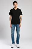 Jonat Erkek V Yaka T-Shirt Siyah
