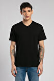 Jonat Erkek V Yaka T-Shirt Siyah