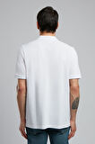 Twins Erkek Polo Yaka T-Shirt Beyaz