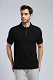 Tylen Erkek Polo Yaka T-Shirt Siyah