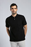 Rolan Erkek Polo Yaka T-Shirt Siyah