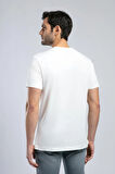 Vincent Erkek O Yaka T-Shirt Ekru