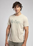 Lee Cooper Yuvarlak Yaka Bej Erkek T-Shirt 252 LCM 242019 NEW DRAWING BEJ