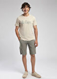 Lee Cooper Yuvarlak Yaka Bej Erkek T-Shirt 252 LCM 242019 NEW DRAWING BEJ