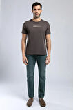 Elvis Erkek O Yaka T-Shirt Kahve