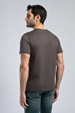 Elvis Erkek O Yaka T-Shirt Kahve
