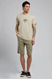 Lev Erkek O Yaka T-Shirt Bej