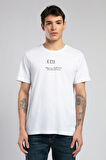 Desav Erkek O Yaka T-Shirt Beyaz