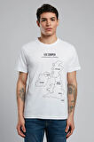 England Erkek O Yaka T-Shirt Beyaz