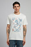 Capela Erkek O Yaka T-Shirt Ekru