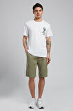Gavino Erkek O Yaka T-Shirt Beyaz