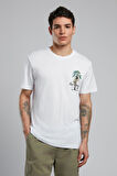 Gavino Erkek O Yaka T-Shirt Beyaz
