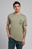Gavino Erkek O Yaka T-Shirt Haki