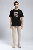 Faina Erkek O Yaka T-Shirt Siyah