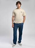 Lee Cooper Yuvarlak Yaka Bej Erkek T-Shirt 252 LCM 242058 MARCIA BEJ