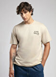 Lee Cooper Yuvarlak Yaka Bej Erkek T-Shirt 252 LCM 242058 MARCIA BEJ