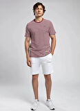 Lee Cooper Yuvarlak Yaka Bordo Erkek T-Shirt 252 LCM 242063 SKYLER BORDO-BEYAZ