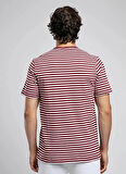 Lee Cooper Yuvarlak Yaka Bordo Erkek T-Shirt 252 LCM 242063 SKYLER BORDO-BEYAZ