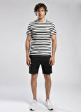 Lee Cooper Yuvarlak Yaka Siyah Erkek T-Shirt 252 LCM 242064 EDDY EKRU-SİYAH