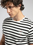 Lee Cooper Yuvarlak Yaka Siyah Erkek T-Shirt 252 LCM 242064 EDDY EKRU-SİYAH