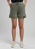 Lee Cooper Standart Bel Rahat Haki Kadın Şort 252 LCF 221012 JULIET HAKİ