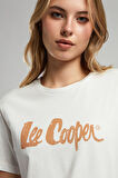 Londonlogo Kadın O Yaka T-Shirt Ekru