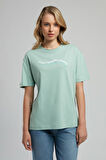 Wave Kadın O Yaka T-Shirt Mint