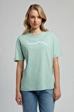 Wave Kadın O Yaka T-Shirt Mint