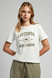 East Kadın O Yaka T-Shirt Ekru