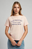 Cosep Kadın O Yaka T-Shirt Pudra