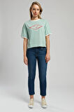 Emilia Kadın O Yaka T-Shirt Mint