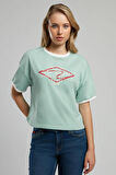 Emilia Kadın O Yaka T-Shirt Mint
