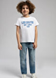 Lee Cooper Baskılı Beyaz Erkek Çocuk T-Shirt 252 LCB 242003