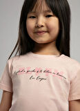 Lee Cooper Baskılı Pudra Kız Çocuk T-Shirt 252 LCG 242007
