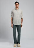 Lee Cooper Slim Fit Gri Erkek Gömlek 252 LCM 241015 DARELL GRİ