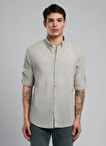Lee Cooper Slim Fit Gri Erkek Gömlek 252 LCM 241015 DARELL GRİ
