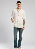 Lee Cooper Regular Fit Bej Erkek Gömlek 252 LCM 241020 FAYLIN BEJ