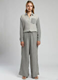 Lee Cooper Standart Bel Straight Siyah - Ekru Kadın Pantolon 252 LCF 221005 REESE SİYAH-EKRU