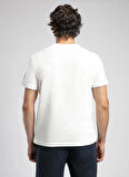 Lee Cooper Yuvarlak Yaka Beyaz Erkek T-Shirt 252 LCM 242008 NAUL BEYAZ