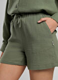 Lee Cooper Standart Bel Rahat Haki Kadın Şort 252 LCF 221008 TRACY HAKİ
