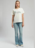 Lee Cooper Yüksek Bel İspanyol Paça Straight Kadın Denim Pantolon 252 LCF 121011 LUNA SELINA LIGHT