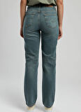 Lee Cooper Yüksek Bel Düz Paça Straight Kadın Denim Pantolon 252 LCF 121021 DIANA FALCON BLUE