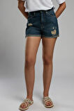 Holly 1 Kadın Jean Şort Denim