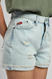Holly 2 Kadın Jean Şort Denim