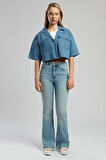 Loren 2 Kadın Jean Ceket Denim