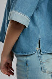 Boho Kadın Jean Gömlek Denim