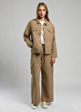 Lee Cooper Loose Fit Deve Tüyü Kadın Ceket 252 LCF 231001 PUBLE A. CAMEL